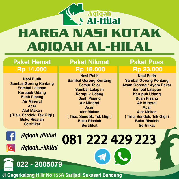 Paket Nasi Kotak Aqiqah Cimahi Bandung